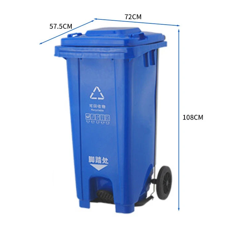 Pedal Tall Trash Can With Wheels factory